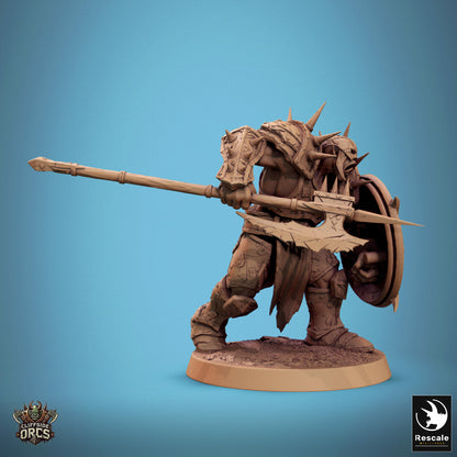Orc Infantry Soldier - Guard - Halberd and Shield