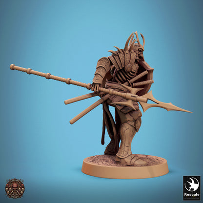 Oriental Skeleton - Spear & Shield - Angry