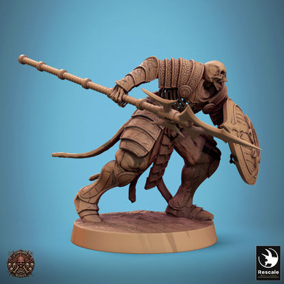 Oriental Skeleton - Spear & Shield - Charge