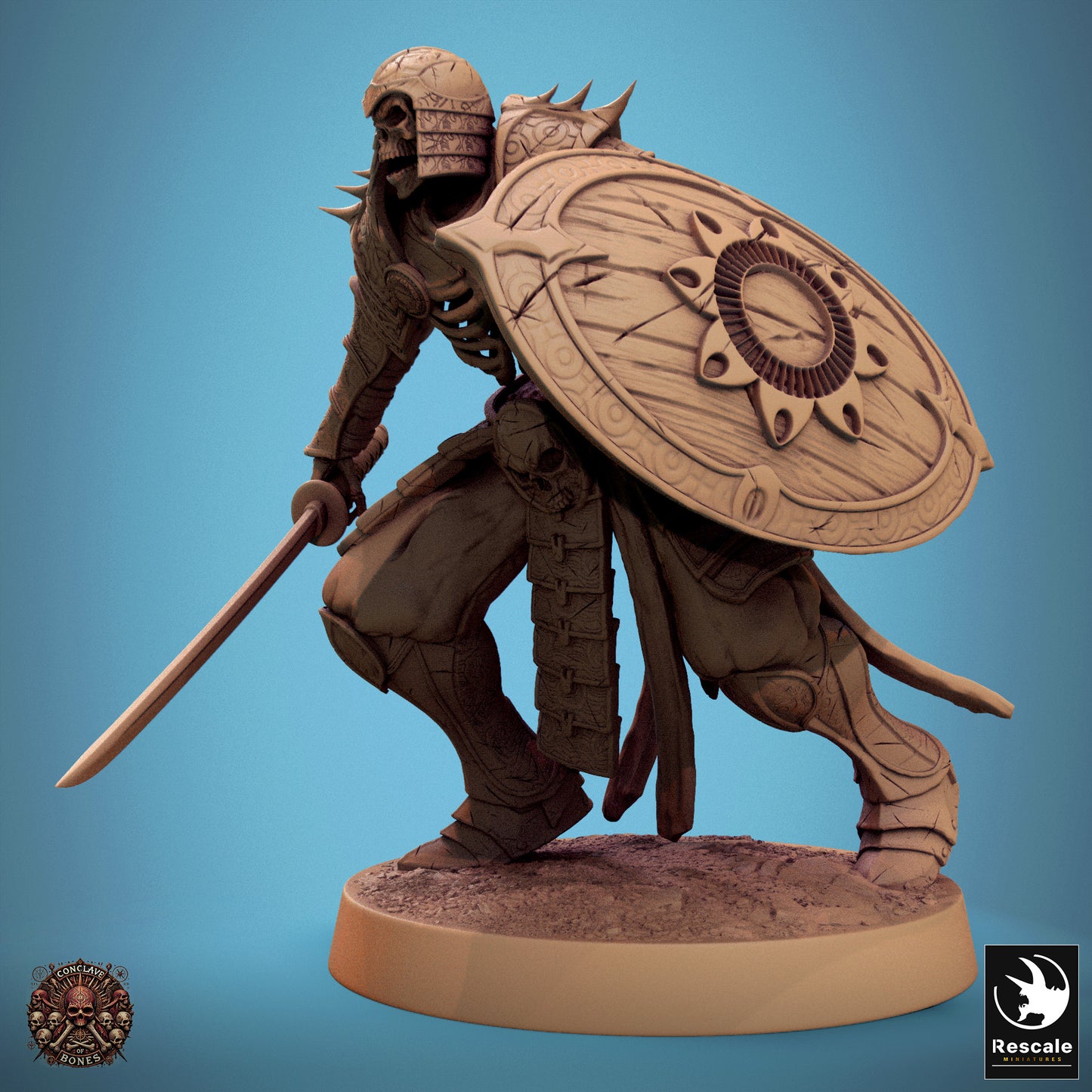 Oriental Skeleton - Sword & Shield - Charge