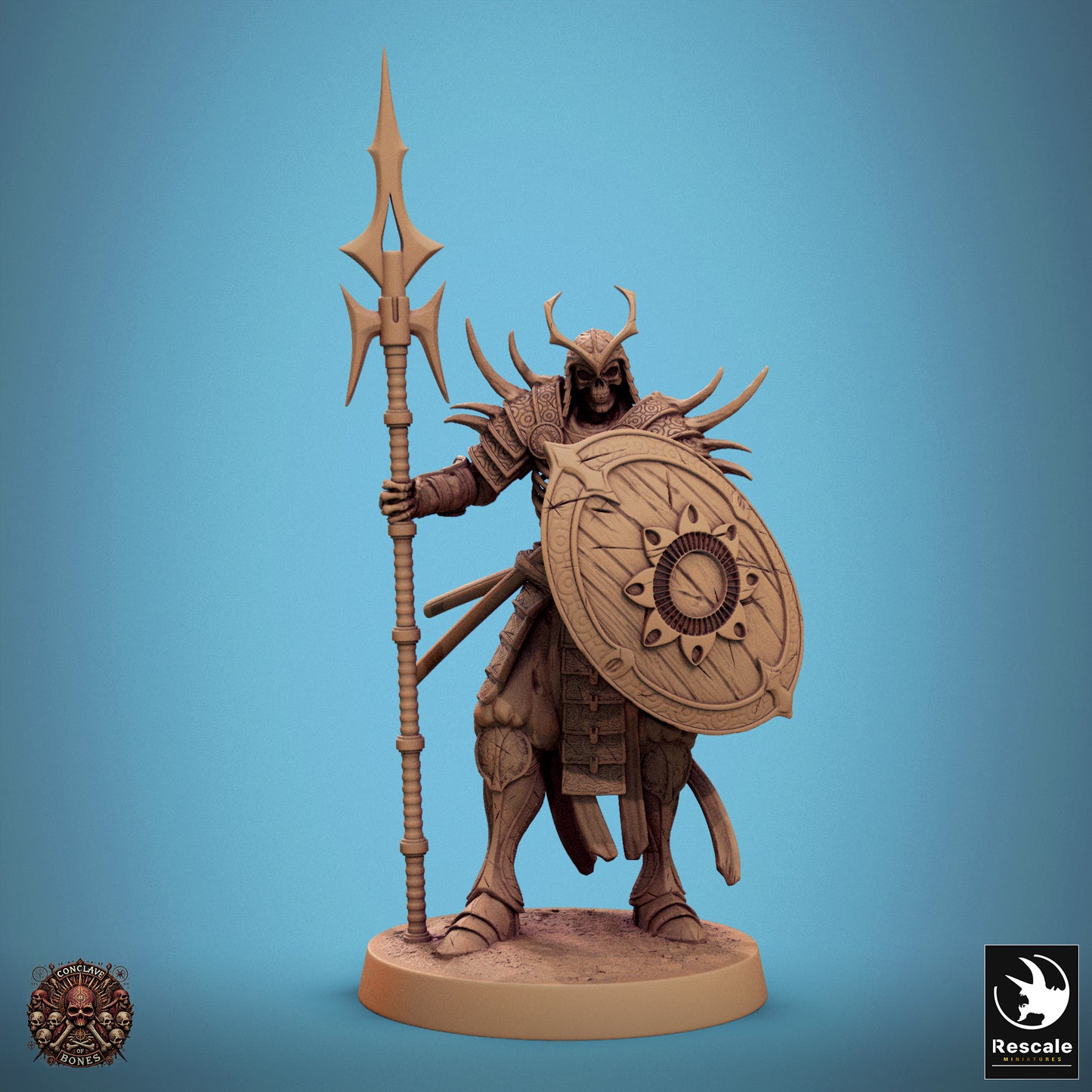 Oriental Skeleton - Spear & Shield - Guard