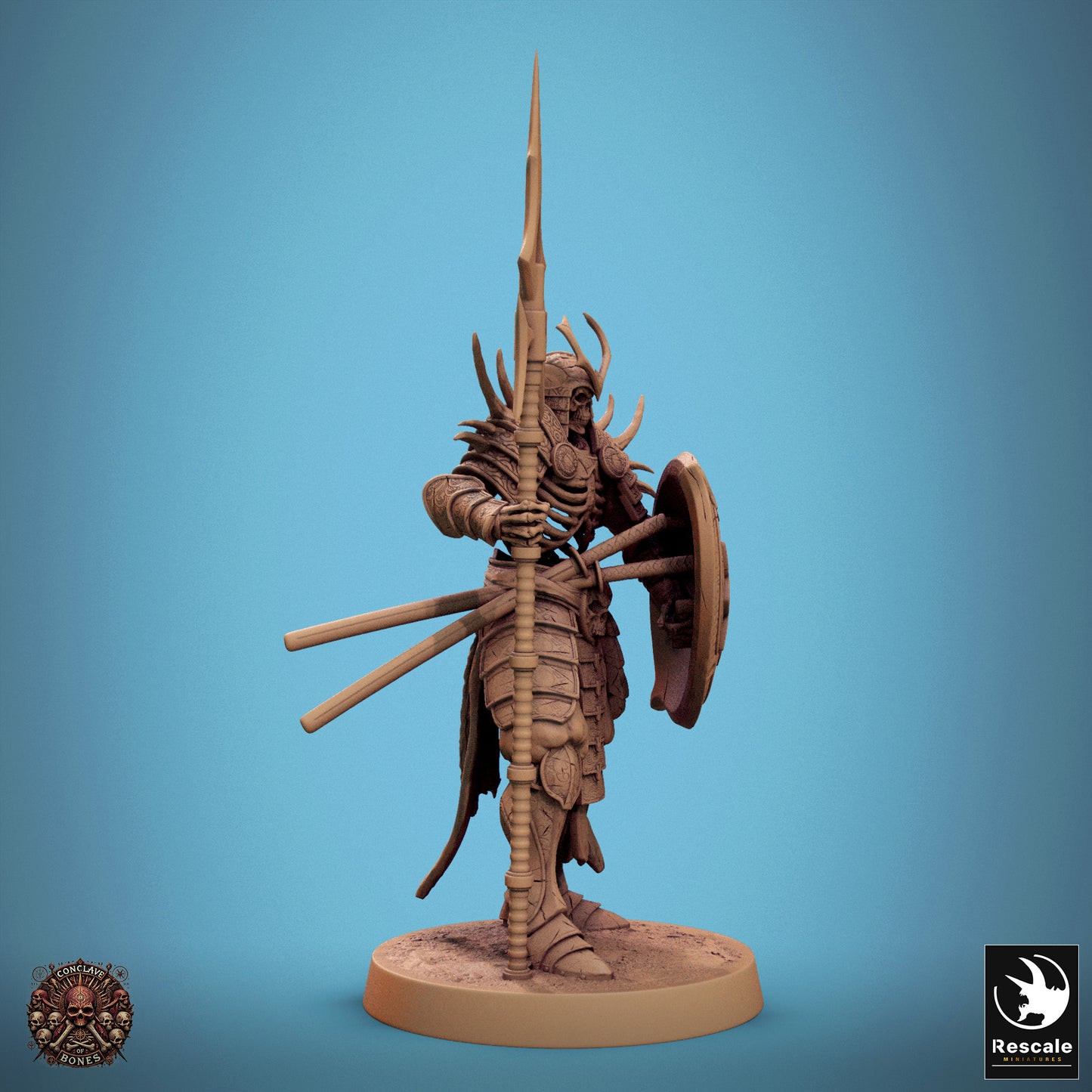 Oriental Skeleton - Spear & Shield - Guard