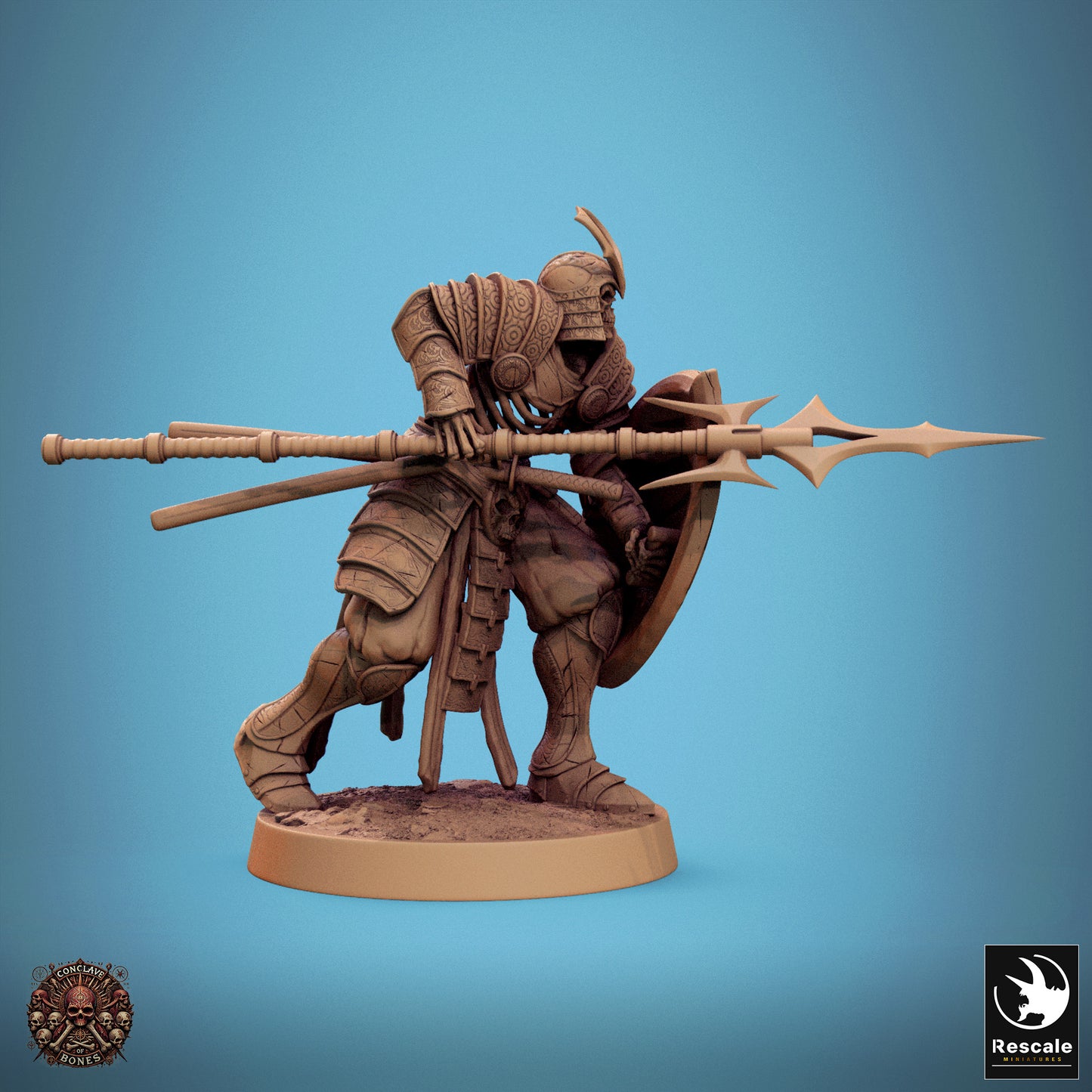 Oriental Skeleton - Spear & Shield - Parry