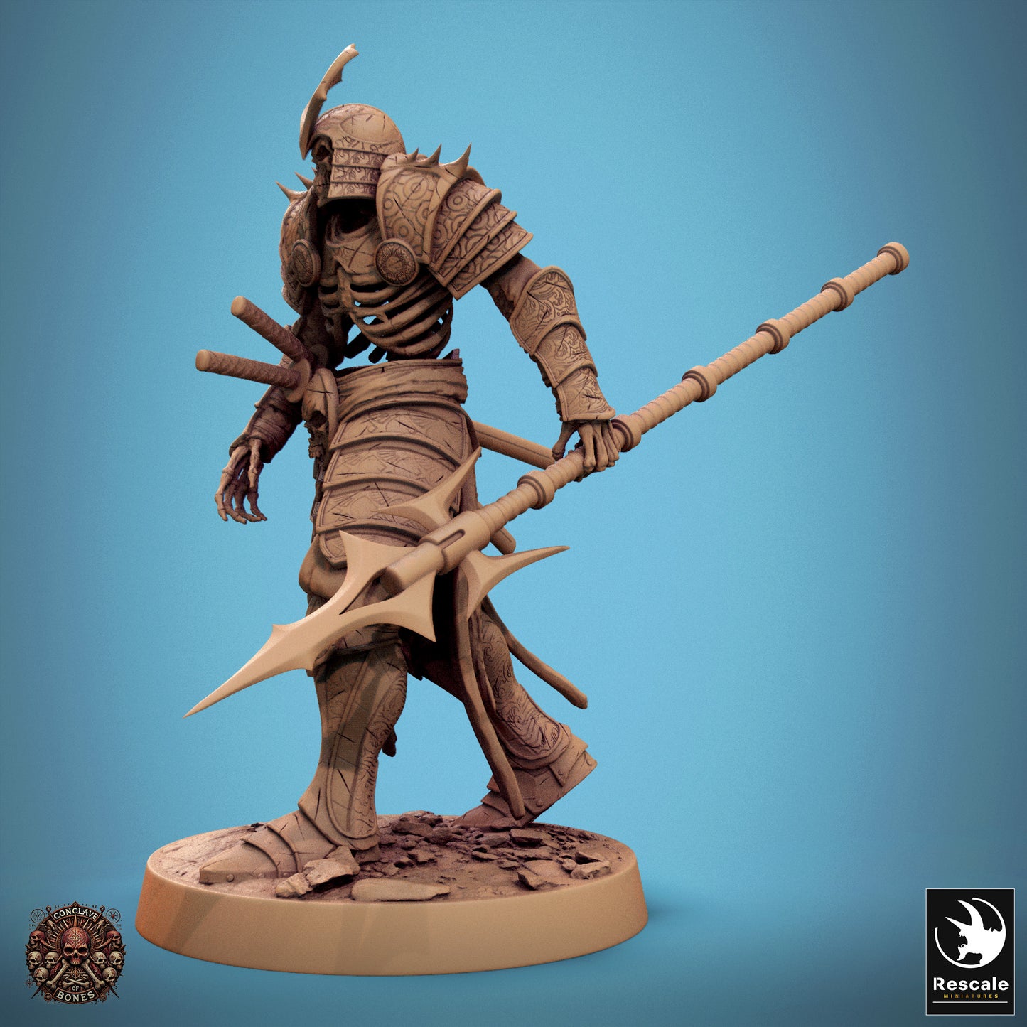 Oriental Skeleton - Spear - Walk