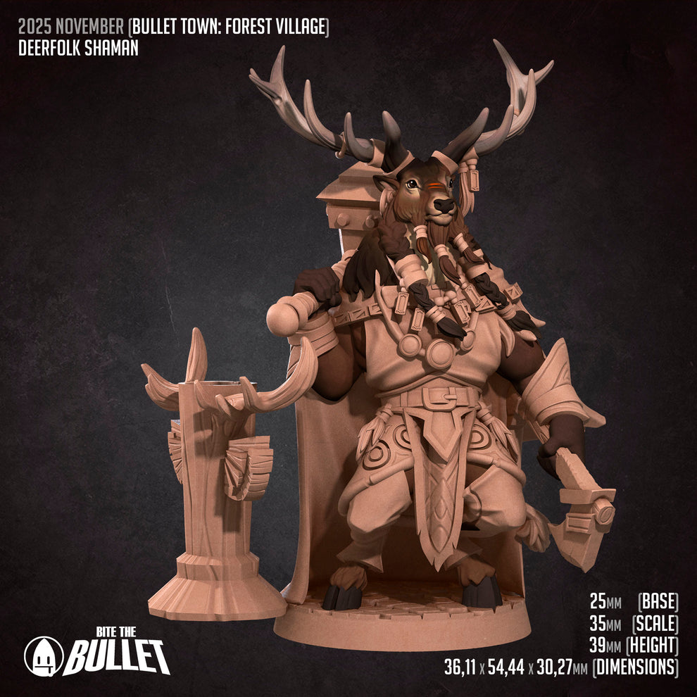 Deerfolk Shaman - Totem Barbarian – Resin Reborne