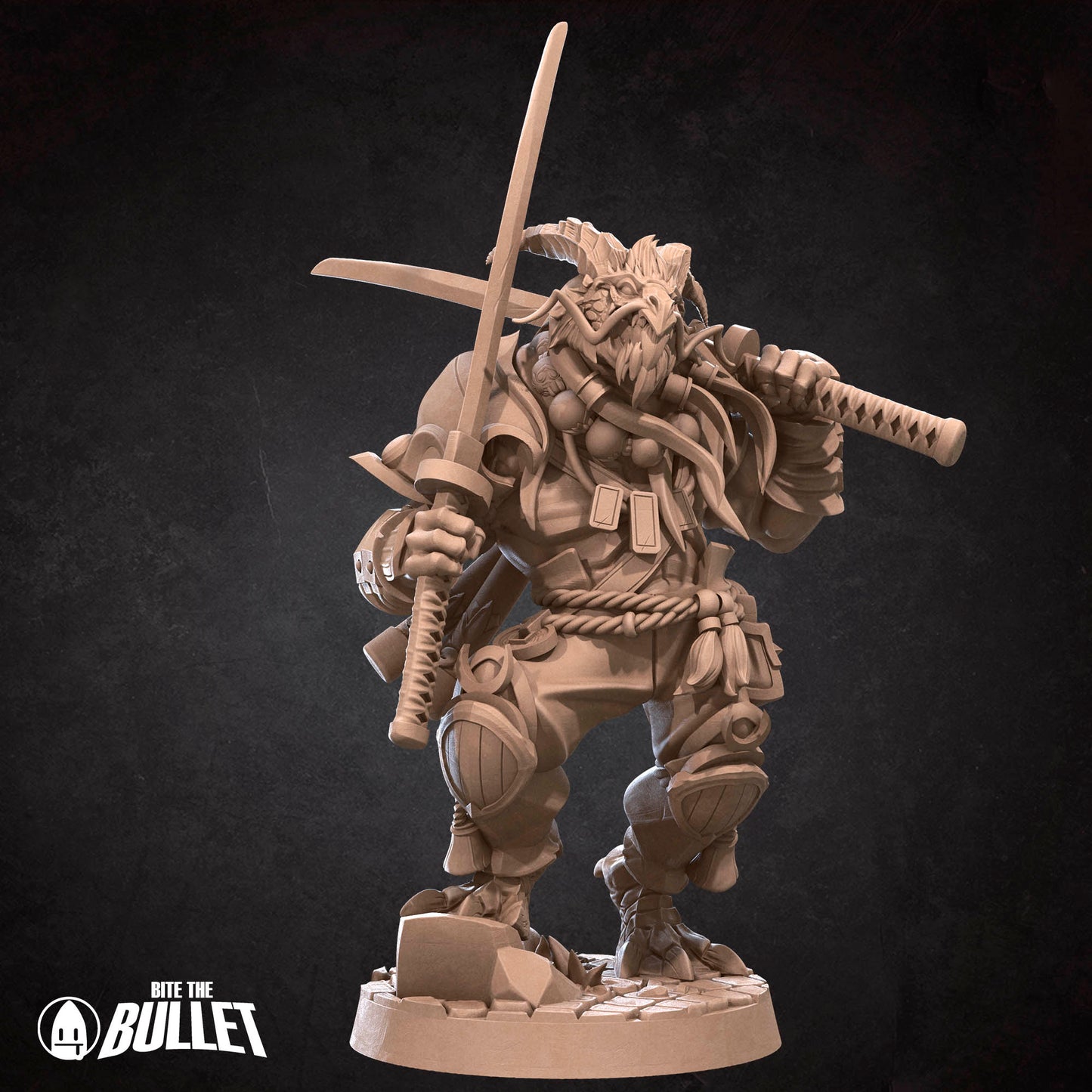 Monk Dragonborn Wielding Katanas