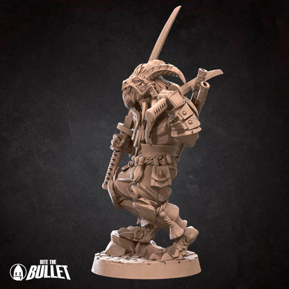 Monk Dragonborn Wielding Katanas