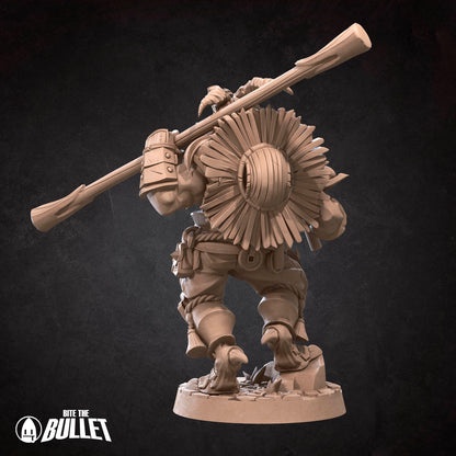 Monk Dragonborn Wielding Bo Staff & Nunchucks