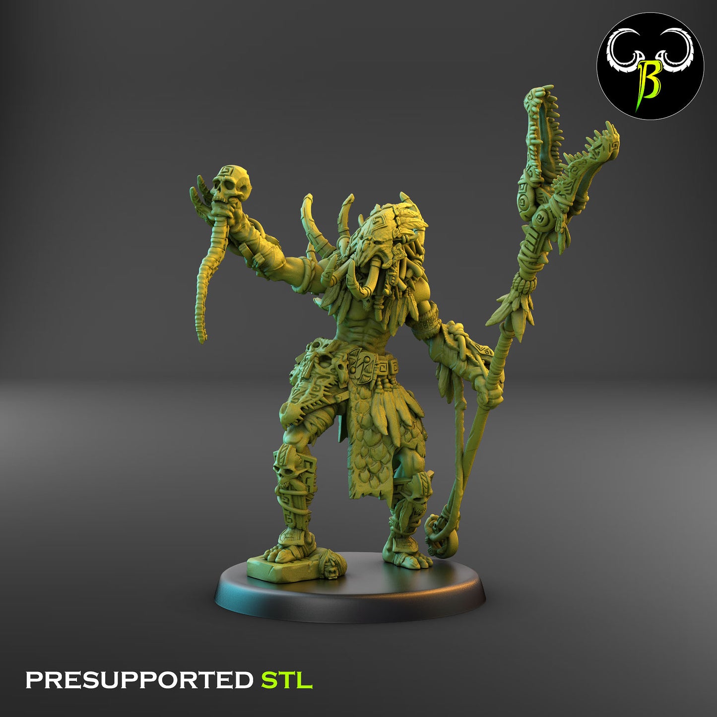 Preda Troll with Staff and ritual Dagger
