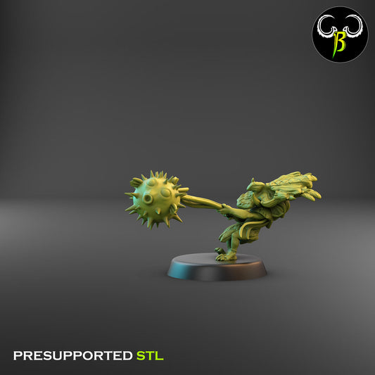 Tiki Warrior With Puffer Flail 3
