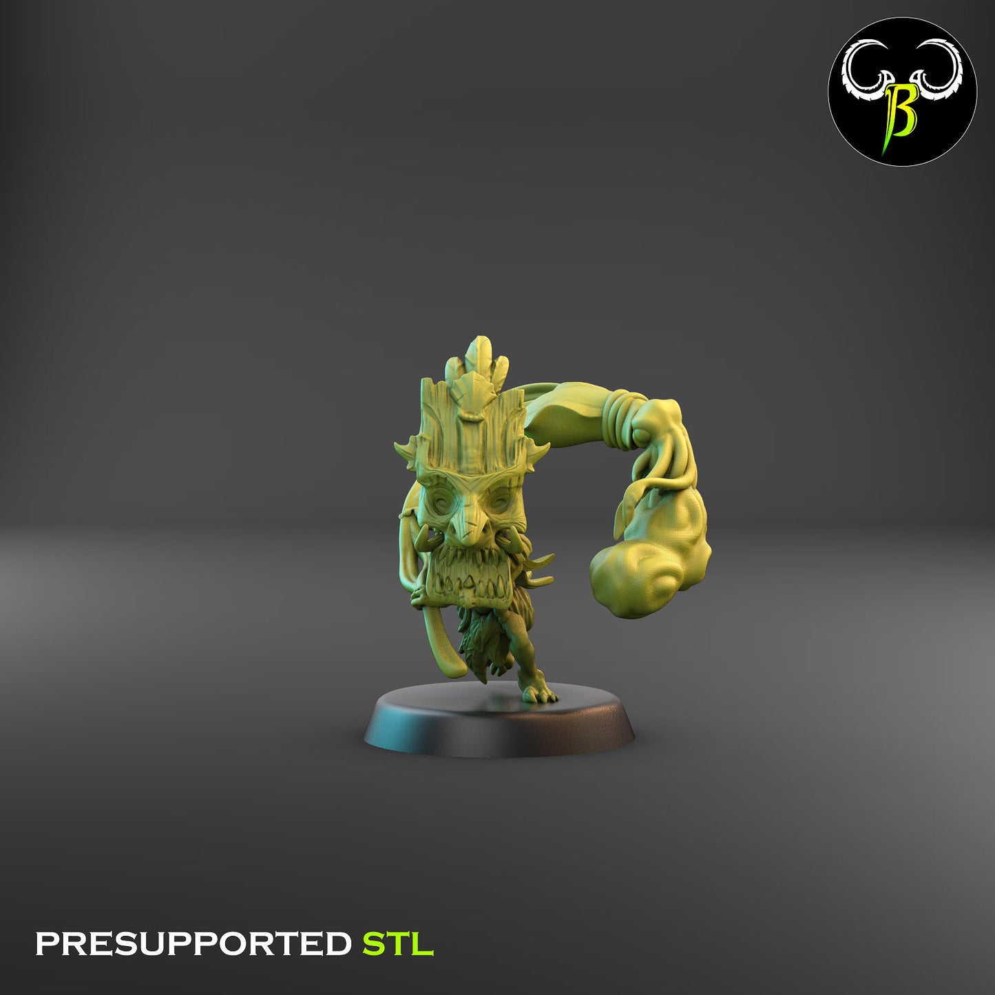 Tiki Warrior Smoke Screener With Squid Flail 1
