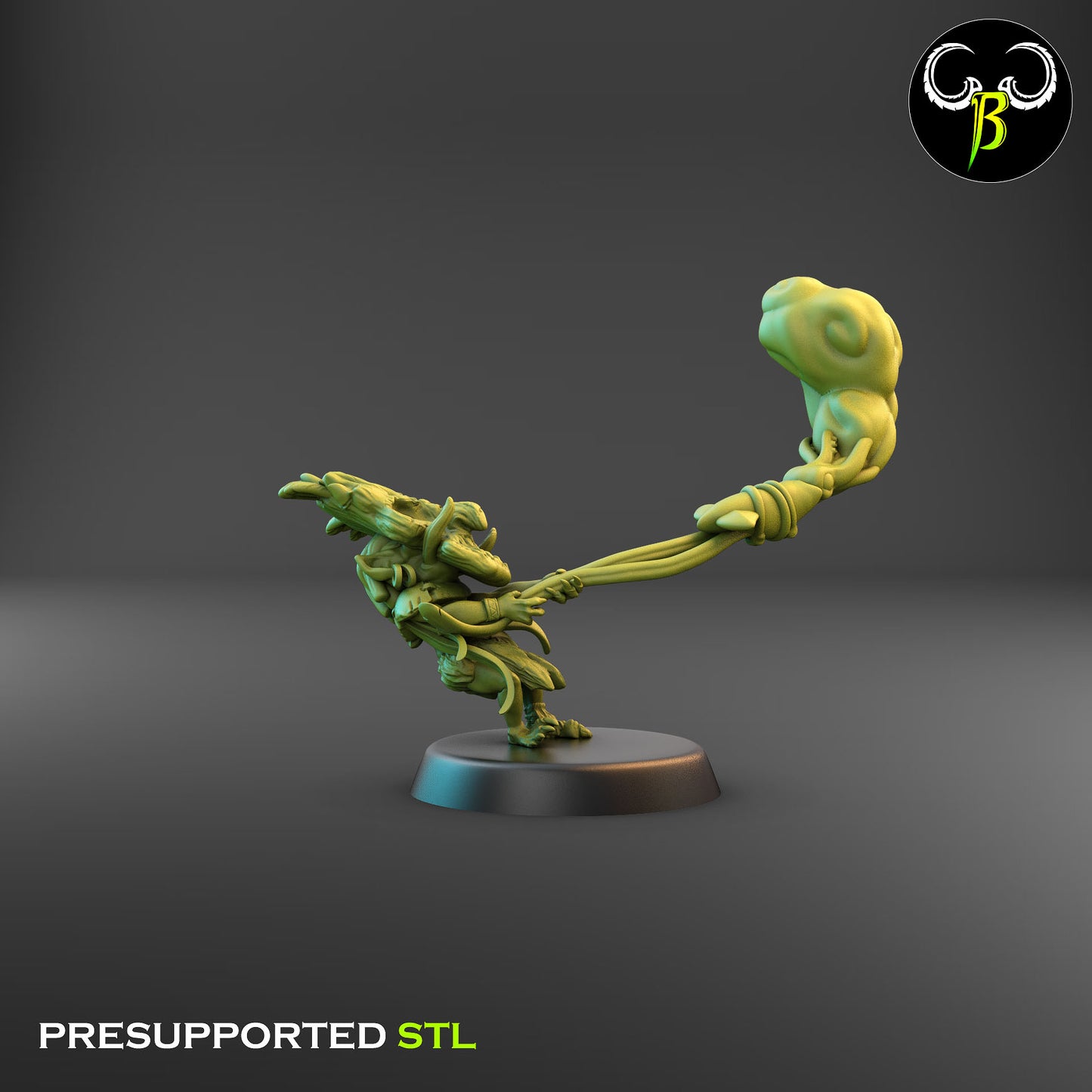 Tiki Warrior Smoke Screener With Squid Flail 2