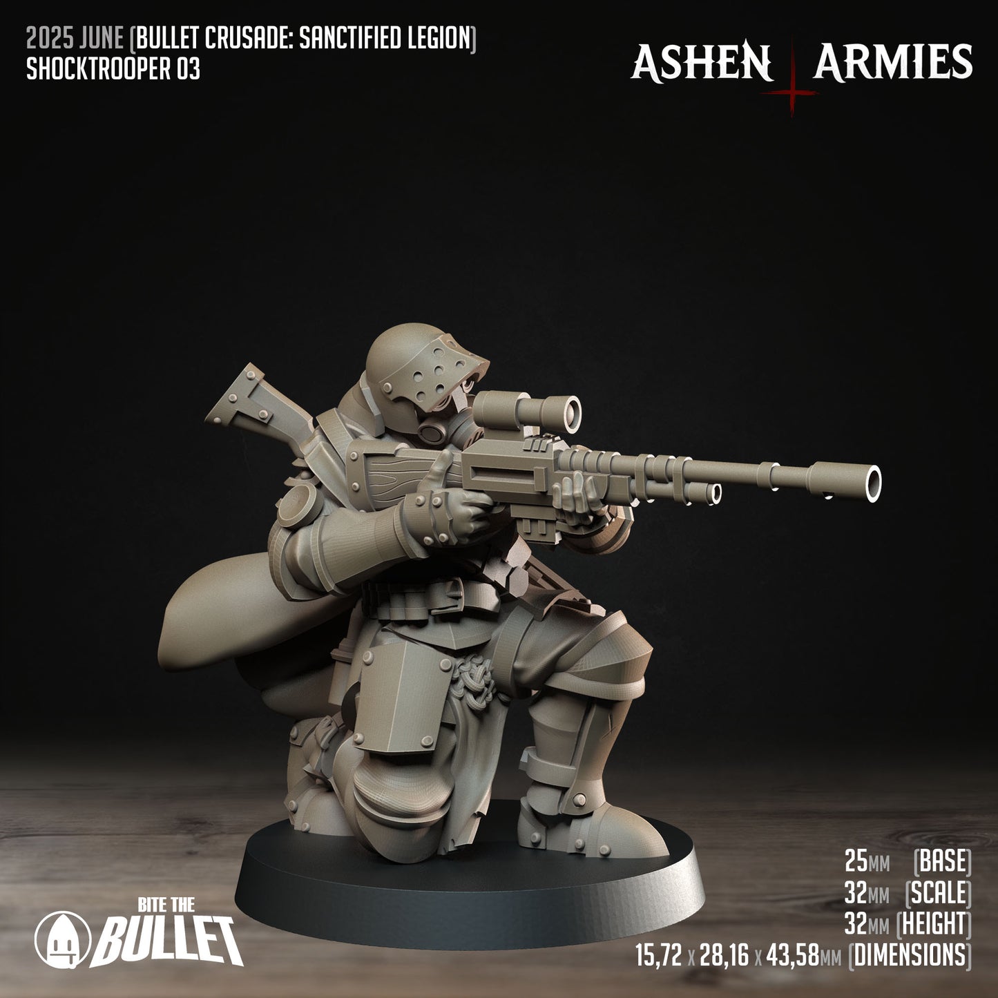 Ashen Armies: Sanctified Legion - Shocktrooper 3 - Sniper