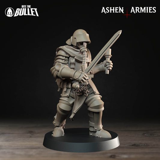 Ashen Armies: Sanctified Legion - Shocktrooper 4 - Sword Grenade Guy