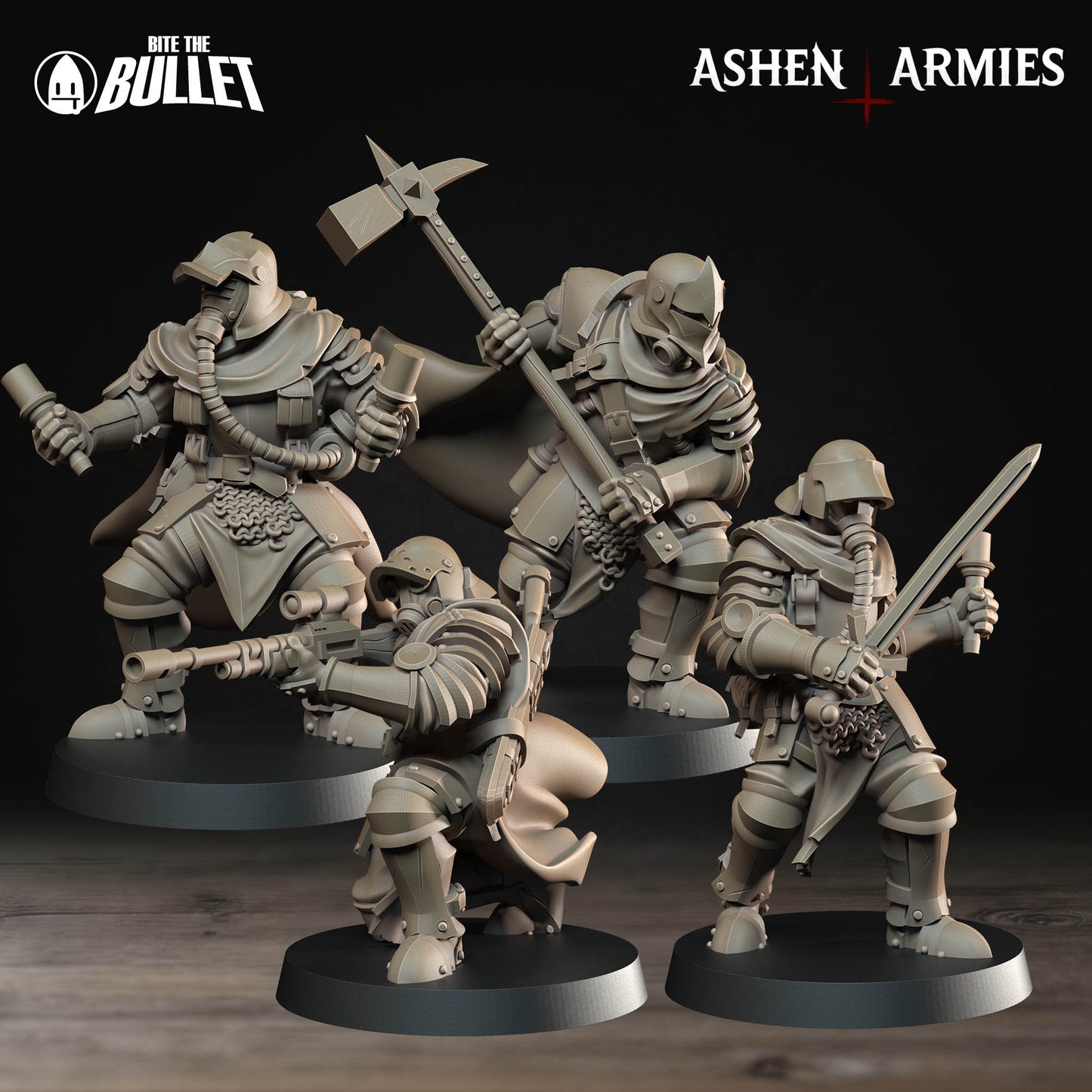 Ashen Armies: Sanctified Legion - Shocktrooper 4 - Sword Grenade Guy