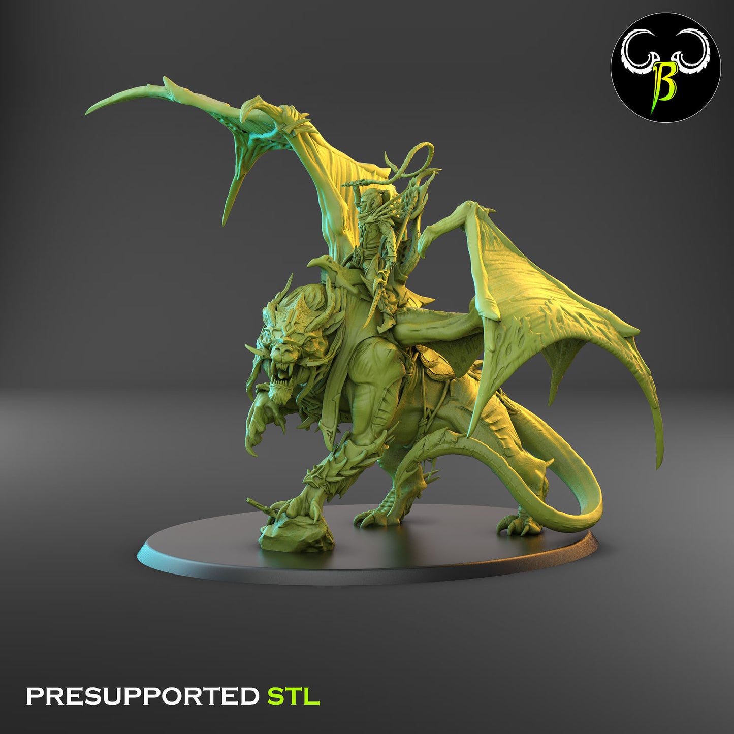 Dark Elf Master on Black Fury