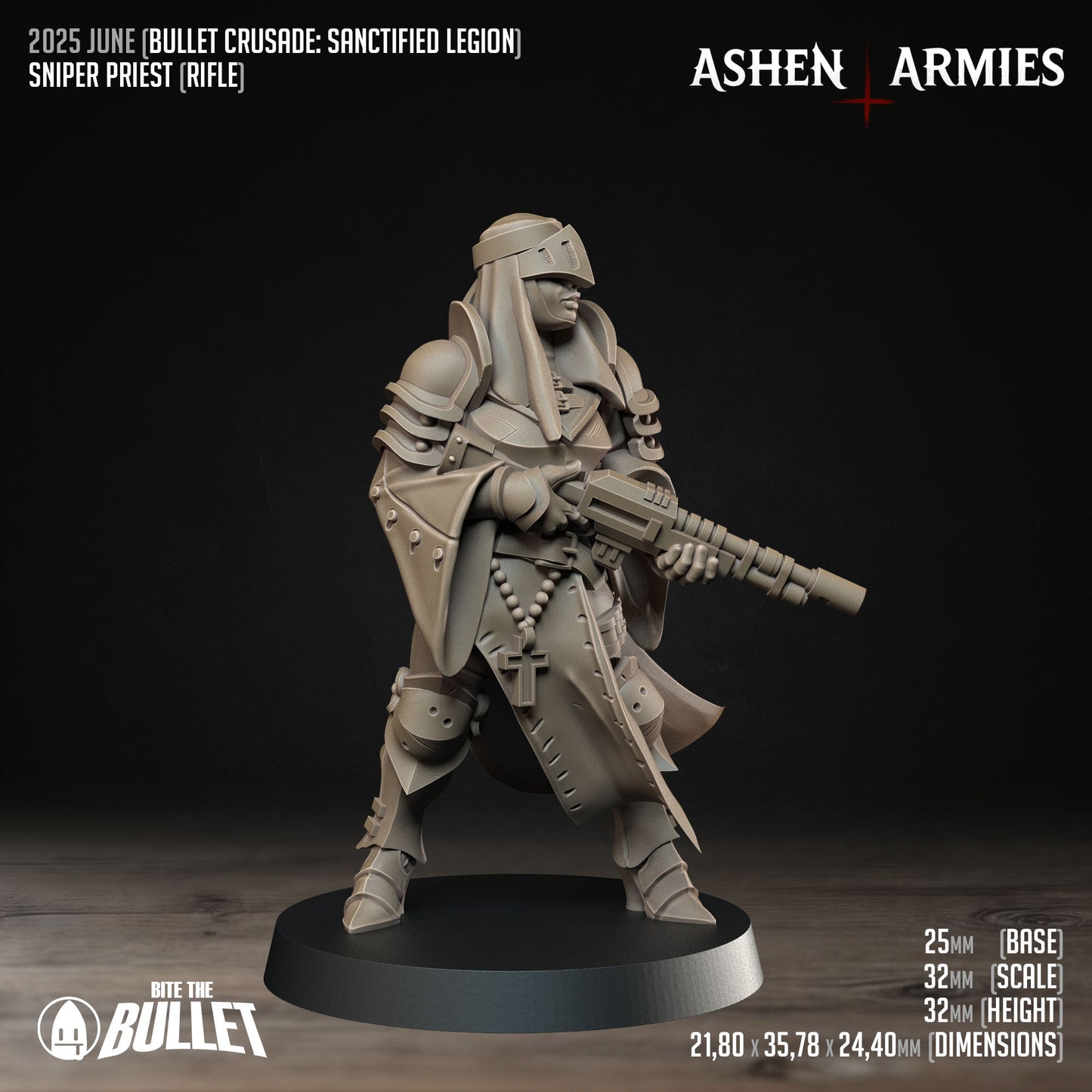 Ashen Armies: Sanctified Legion - Sniper Priest, Rifle