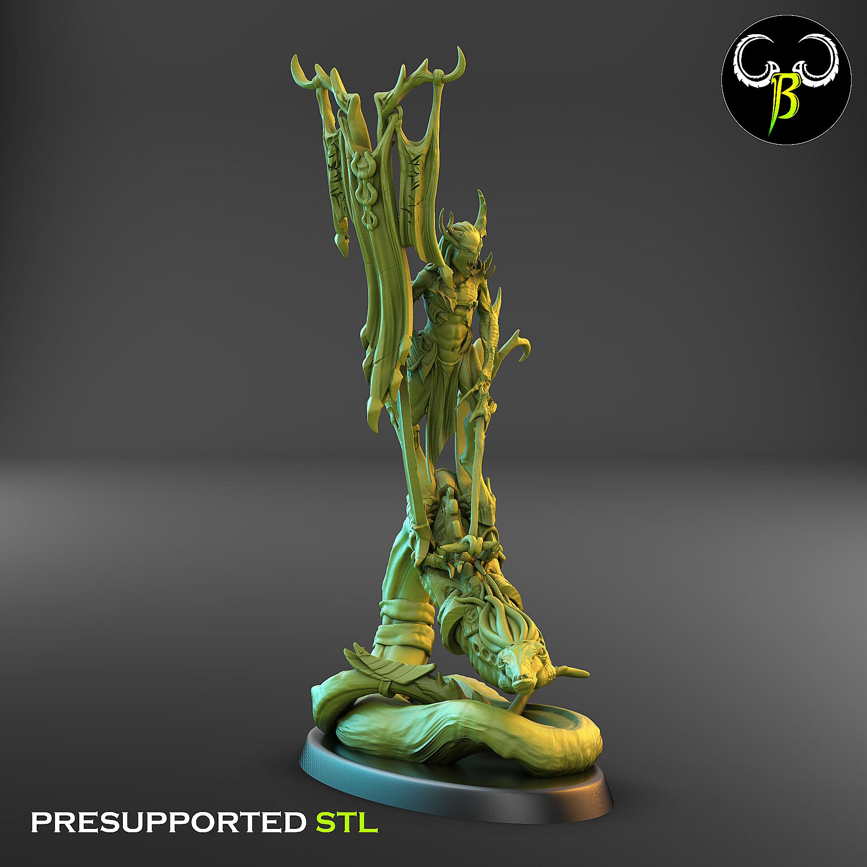 Male Soul Reaver - Mounted - Banner – Resin Reborne