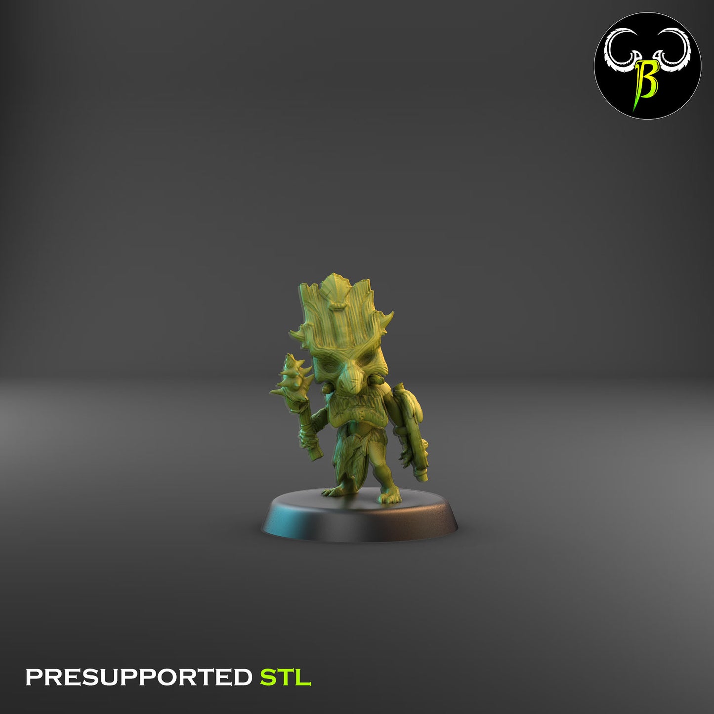 Tiki Warrior With Mace 2