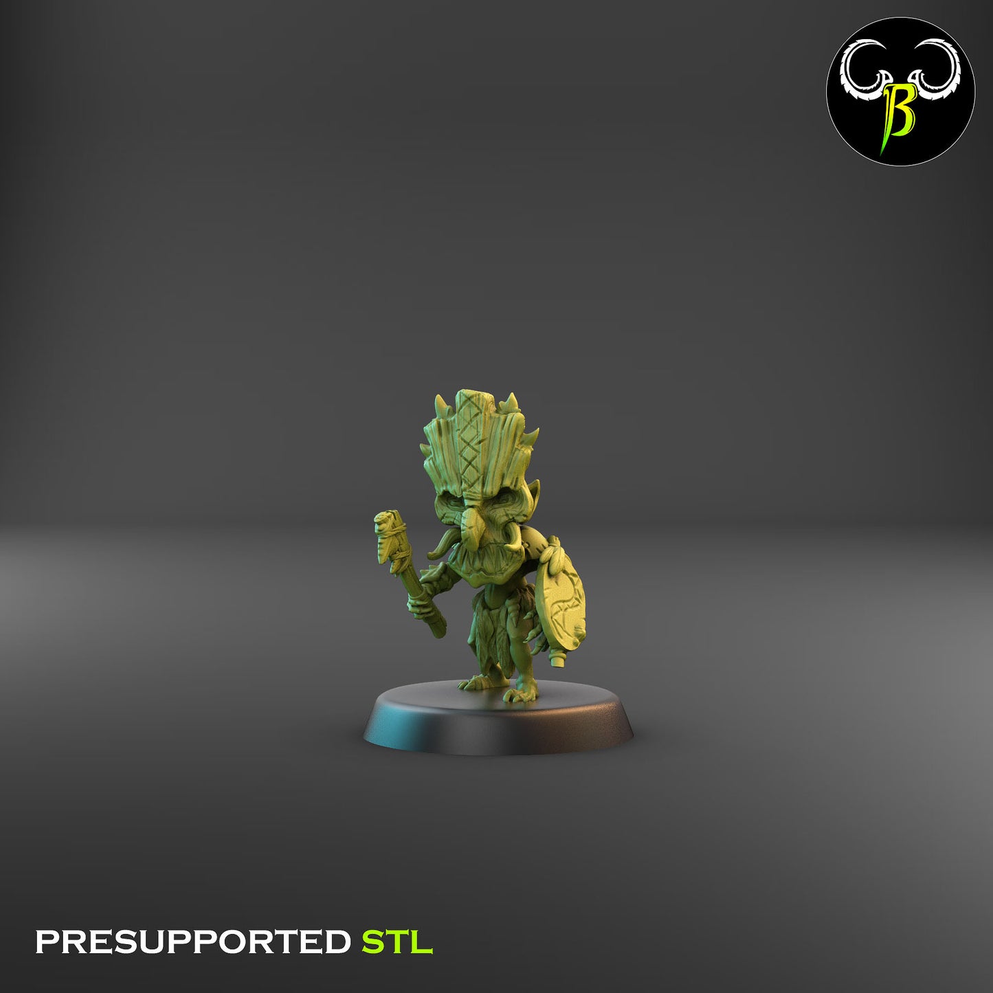 Tiki Warrior With Mace 4
