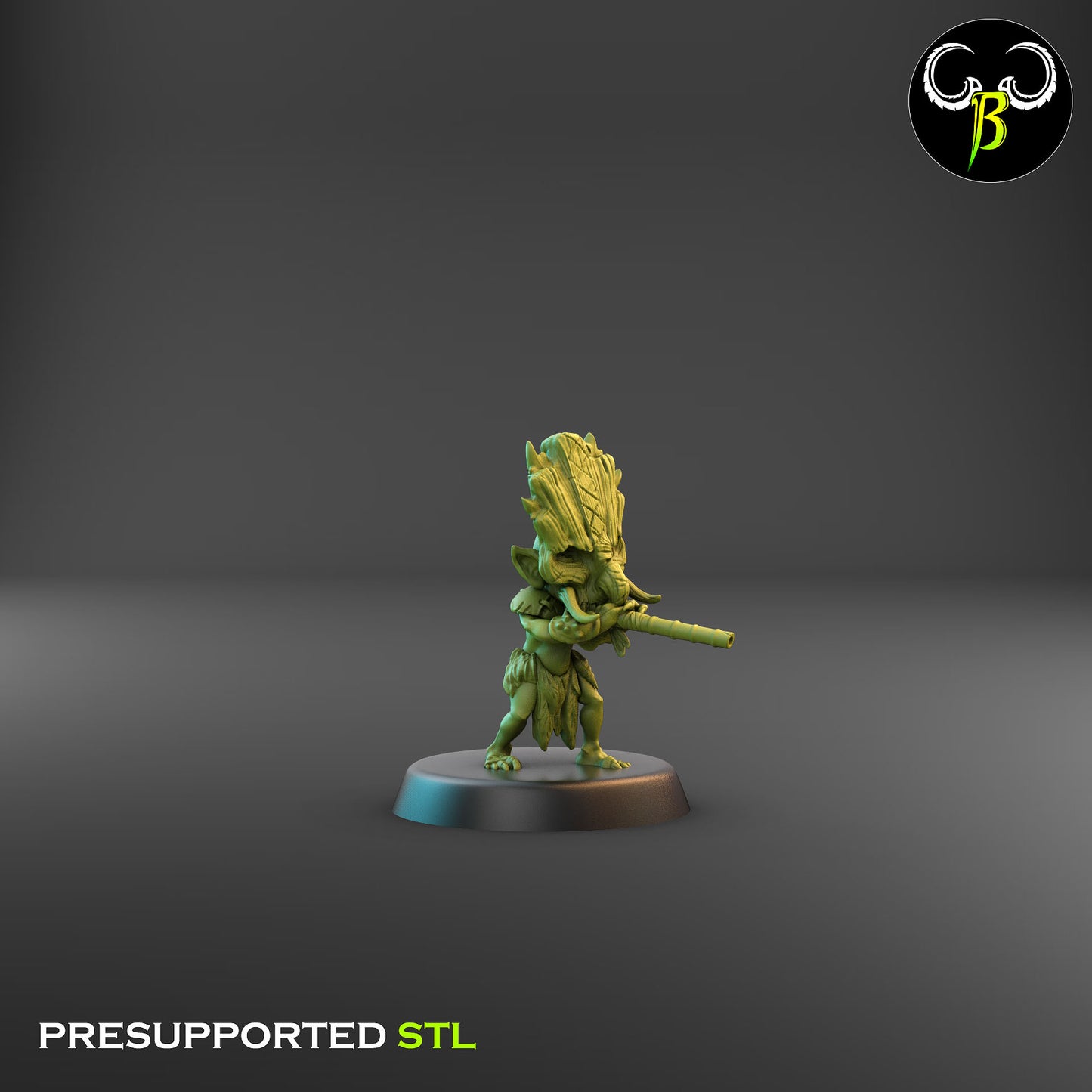 Tiki Warrior With Blowgun 4