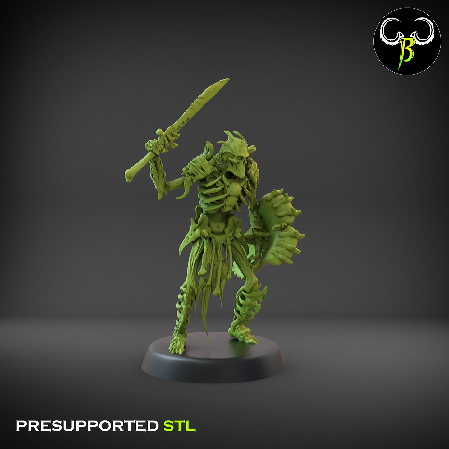 CB Marrow Knights - Boneguard Swordsman with Shield 9