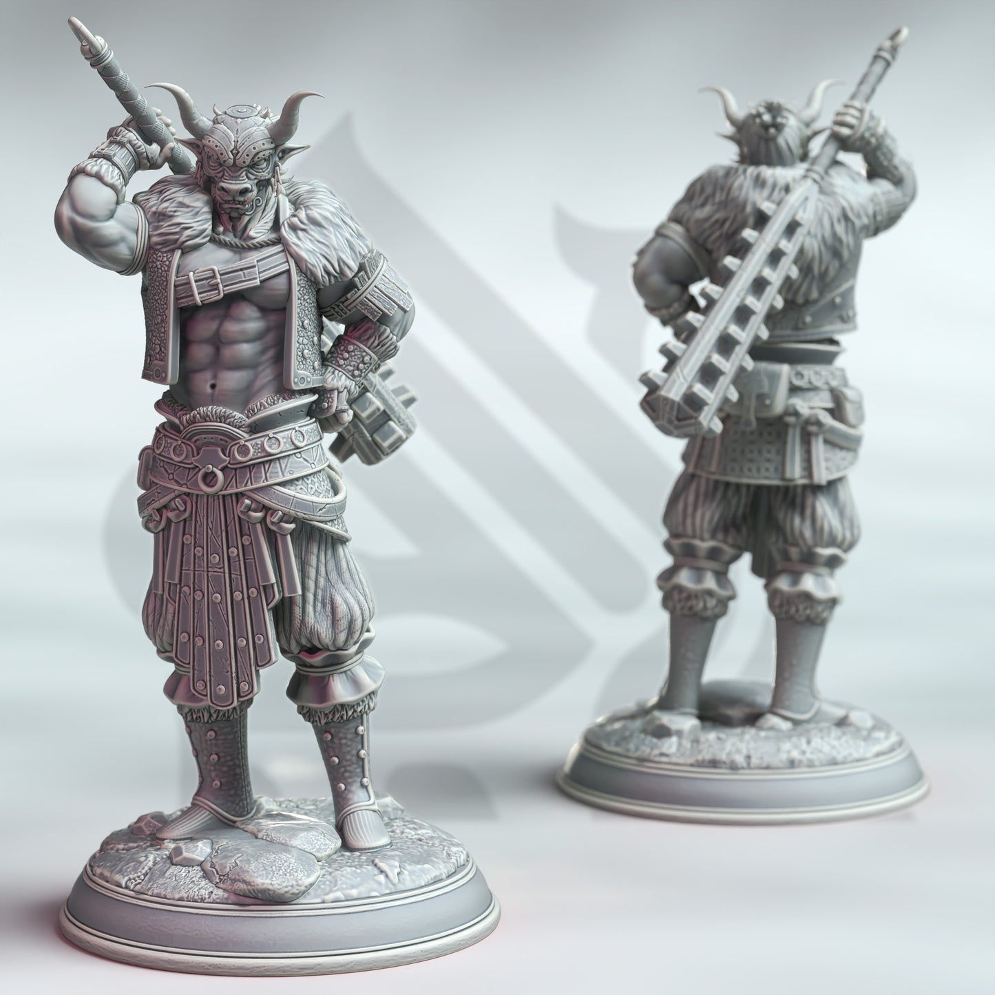 Human Warrior - Barbarian of the Ox - Daisuke with mask