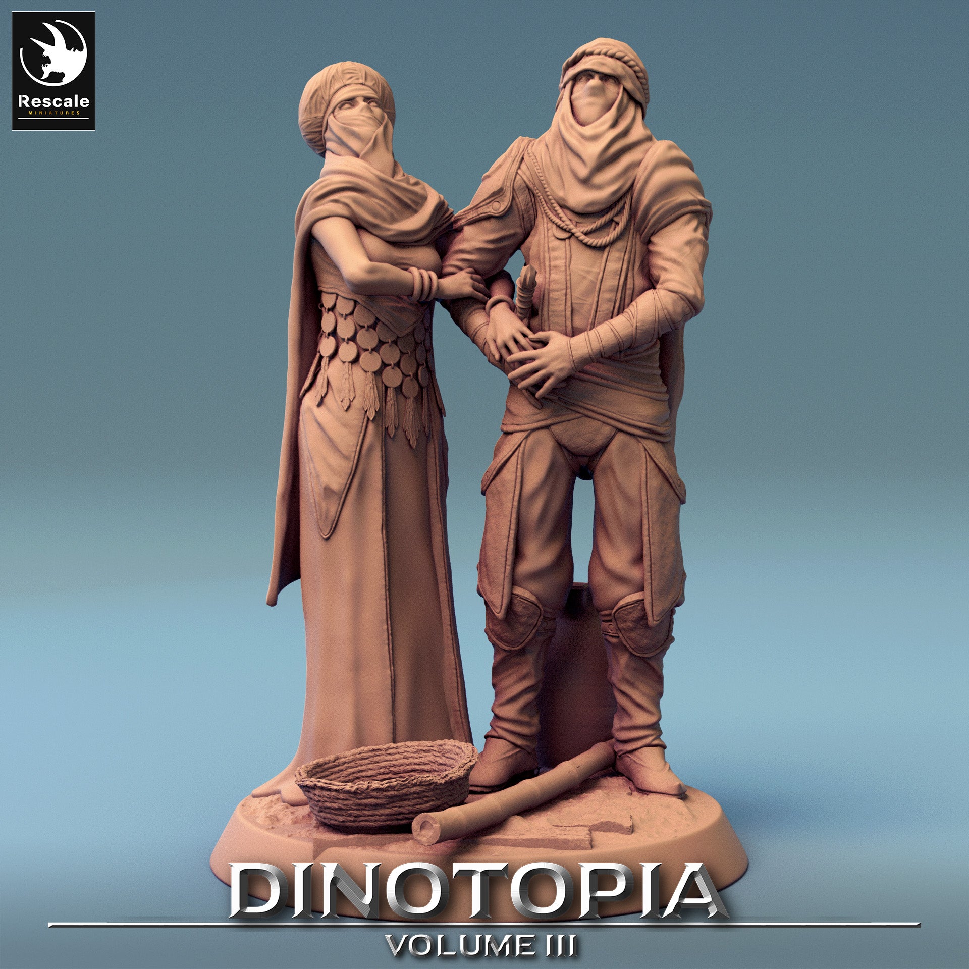 Oiotopia Dinotopia - Townsfolk - -Stairs - Couple – Resin Reborne