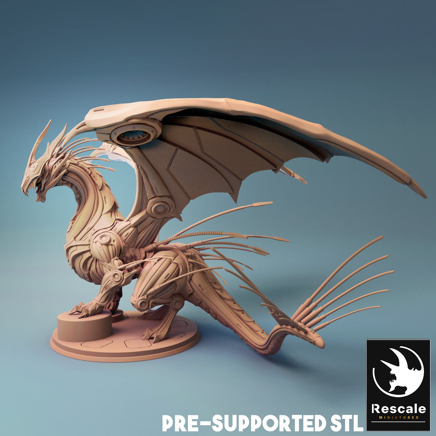 Metalic Dragon Construct - Robot Dragon