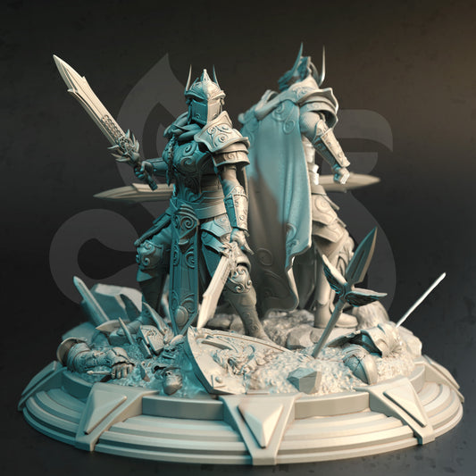 High Elf warriors - Knights - Last Stand - Diorama