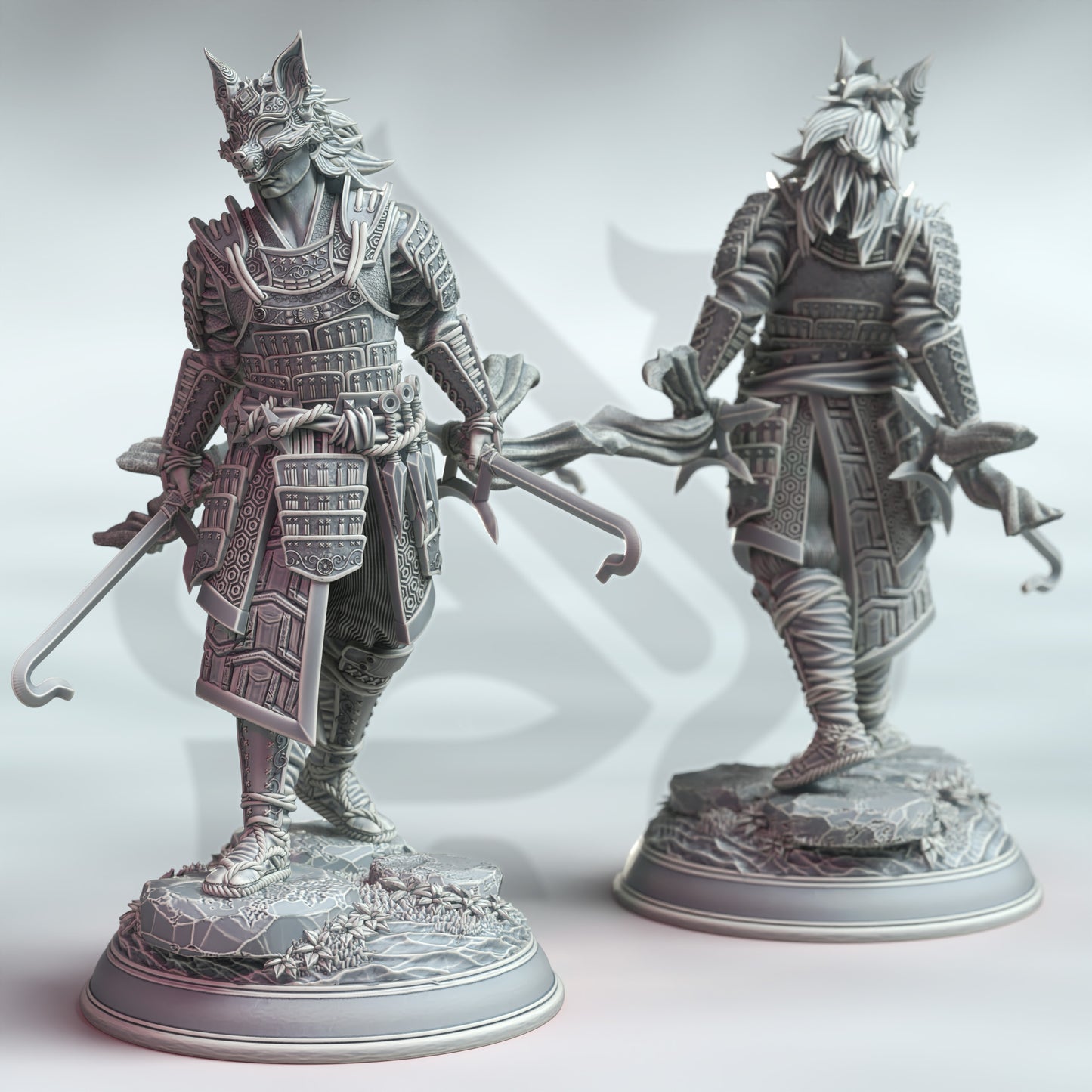 Human Ninja - Assassin - Kenshi Kitsune mask - fox mask