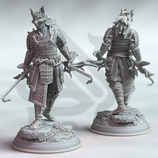 Human Ninja - Assassin - Kenshi Kitsune mask - fox mask