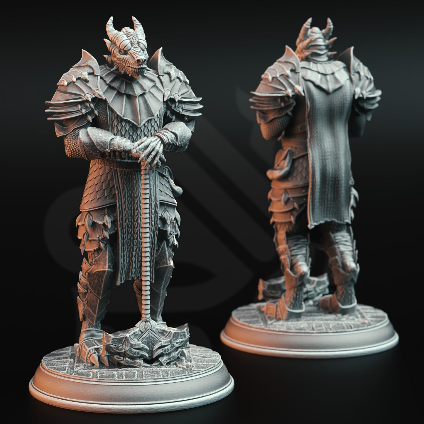 Dragonborn knight with sword - 1