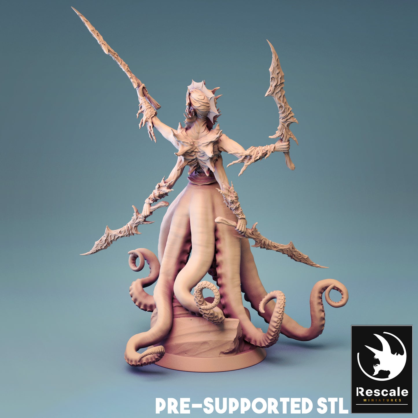 Octopus Merefolk warrior - Swords