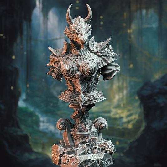Female Dragonborn Sorcerer - Tharvaya - Bust