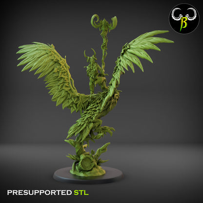 CB The Fae Wilds - Dryad Satyr Wind Rider Bannerman